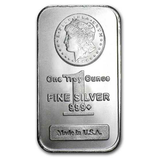 1 oz. Silver Morgan Bar BU