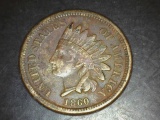 1860 Copper Nickel Indian Head Cent  F/VF