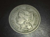 1873 Nickel Three Cent 3c VG