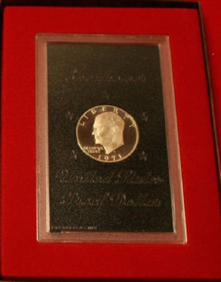 1971-s Proof Silver Eisenhower Dollar "Brown Ike"
