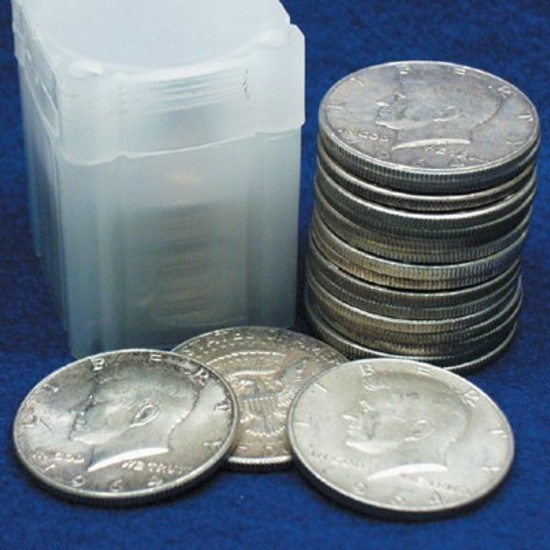 100 Kennedy Halves 40% silver Circulated to AU