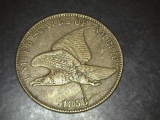 1858 Flying Eagle Cent Large Letters EF