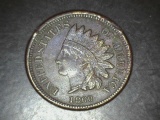 1860 Copper Nickel Indian Head Cent VF/EF Pointed Bust Dark