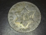 1852 Silver Three Cent