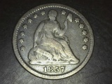 1857 Seated Half Dime VG