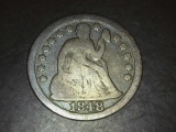 1848 Seated Liberty Dime F