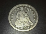 1854 Seated Liberty Dime F