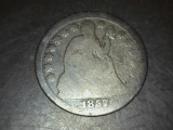 1857 Seated Liberty Dime