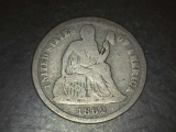 1862 Seated Liberty Dime F