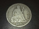 1876-S Seated Liberty Dime F