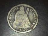 1876-CC Seated Liberty Dime