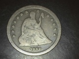 1861 Seated Liberty Quarter F