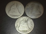 1875-1876-1877 Seated Liberty Quarters