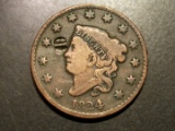 1824 Large Cent Full Liberty