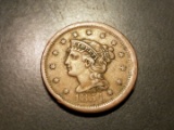 1854 Large Cent Full Liberty