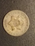 1852 Silver Three Cent