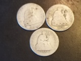 1854-1876-1876S Seated Liberty Quarters