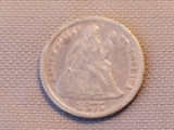 1875 Seated Liberty Dime VF