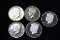 Lot of 5 Silver Kennedy Halves