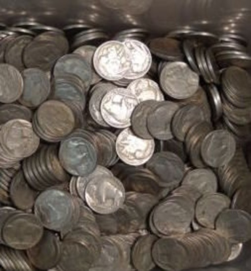 100 Buffalo Nickels All Full Readable Dates Mixed Dates-Mixed Mint Marks