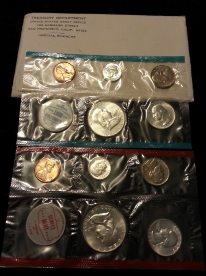 1963 Mint Set includes 10 coins original packaging