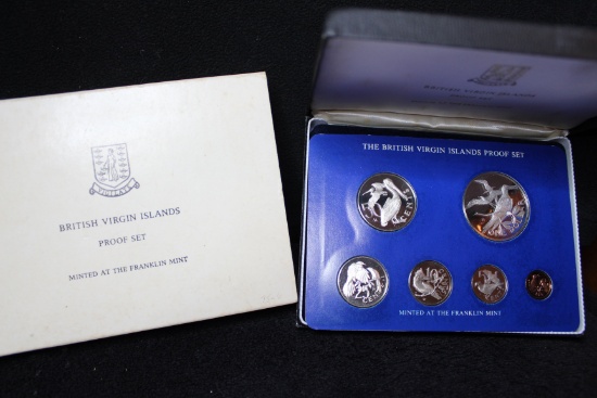 1975 British Virgin Islands Proof Set Original Sealed Sterling Silver Dollar COA