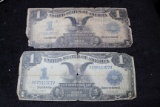 (2) 1899 $1 Black Eagle Silver Certificate