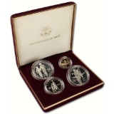 1995 $5 Gold-2 $1 Silver-Half US Olympic Atlanta Centennial Games Four Coin UNC Set COA/BOX