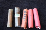 Lot of 5 Rolls Lincoln Cents