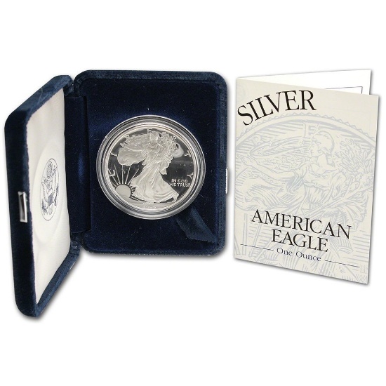 1995 1 oz. American Silver Eagle Proof Box & COA