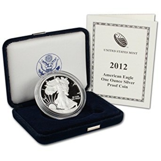 2012 1 oz. American Silver Eagle Proof Box & COA