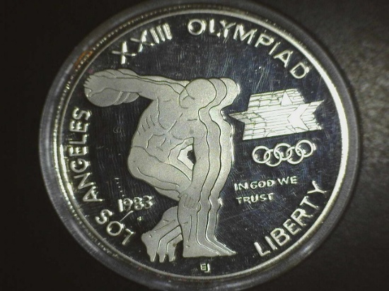1983-s Olympic Proof Silver Dollar Commemorative