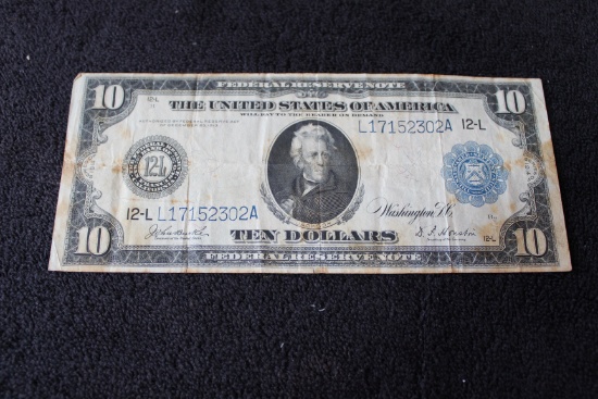 1914 $10 Silver Certificate Large Note