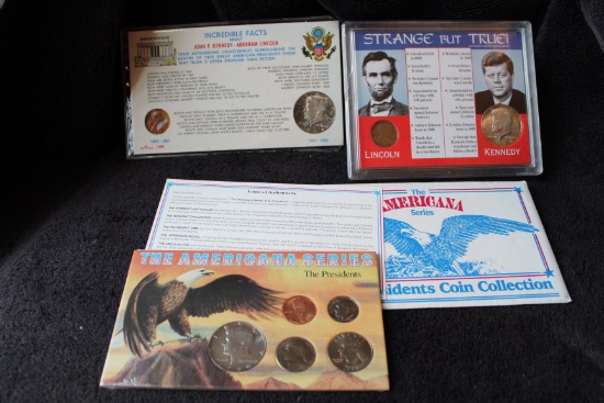 3 Presidential Coin Collector Sets