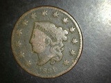 1831 Large Cent Full Liberty
