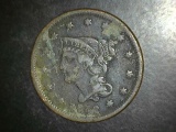 1842 Large Cent Full Liberty
