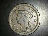 1843 Large Cent Full Liberty