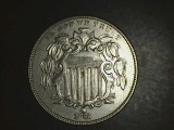 1868 Shield Nickel MS