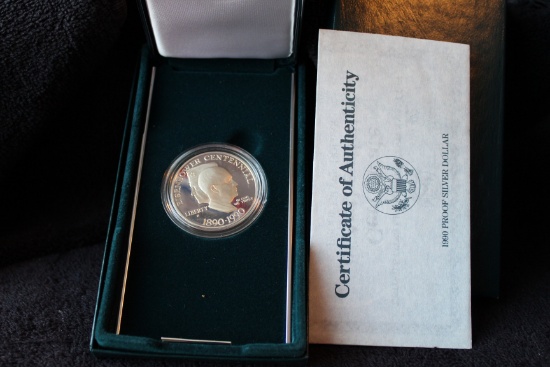 1990 Eisenhower Centennial Proof Commemorative Silver Dollar
