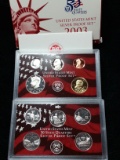 2003 United States Silver Proof Set - 10 pc set, about 1 1/2 ounces of pure silver