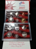 2007 United States Silver Proof Set - 10 pc set, about 1 1/2 ounces of pure silver