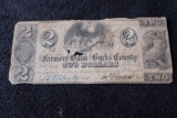 1841 $2 Farmers Bank Bucks County Note