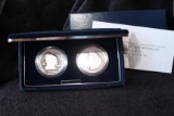 2 pc 2000 Leif Ericson Silver Dollars PROOF BOX & COA
