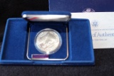 1987-p Constitution Bicentennial Commemorative Silver Dollar UNC BOX & COA