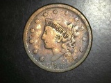 1838 Large Cent Full Liberty