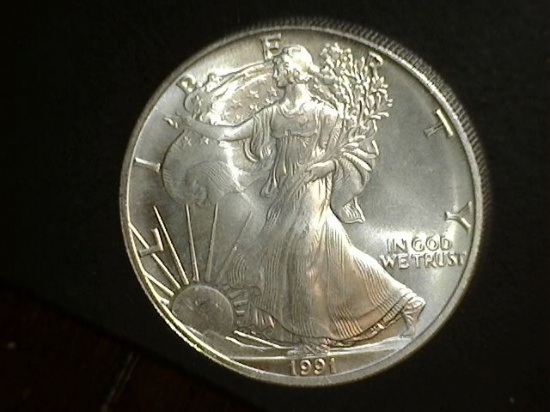 1991 1 oz. Silver American Eagle BU