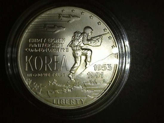 1991-D Korean War Memorial Silver Dollar