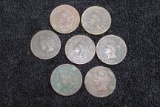 Lot of 7 Copper Nickel & Indian Head Cents (2) 1859-1863-(20 1865-1876-1879