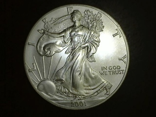 2001 1 oz. Silver American Eagle BU