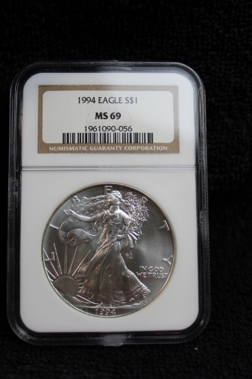 1994 1 oz. Silver American Eagle BU MS 69 NGC
